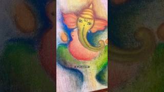 Canvas vs Soft Pestle Colour Ganpati bappa ki Drawing ✏️ ganpatiart ganpatidrawing shorts art [upl. by Jobye]