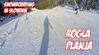 Rogla  Planja Ski Run  Slovenia  Uncut Sequence  Snowboarding POV [upl. by Janelle]