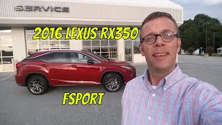 2016 Lexus RX 350 FSport Review [upl. by Sykes215]