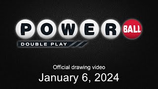 Powerball Double Play drawing for January 6 2024 [upl. by Ika]