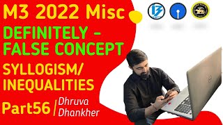 Mains Level Definitely False  InequalitiesSyllogism Part56 M3 2022 MISC  By Dhruva Sir [upl. by Krishnah329]