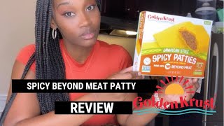 SPICY BEYOND MEAT PATTY REVIEW  JAMAICAN STYLE [upl. by Eilyak983]