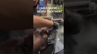 1 Bald Shave  Beard treatment in Atlanta atlantabarber baldhead [upl. by Dhruv]