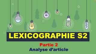 Lexicographie s2 littérature française [upl. by Ynottirb]