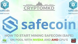 How to start mining SafeCoin SAFE on pool with NVIDIA and AMD GPUs [upl. by Ajna]