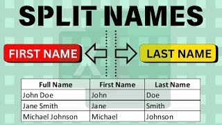 How To Separate First And Last Names In Excel 3 Quickest Methods [upl. by Nnylear832]