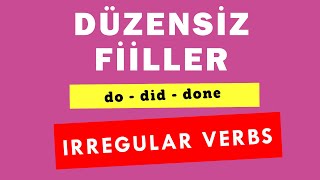 Düzensiz Fiiller İngilizce Tüm Çekimler ve Kullanım Örnekleri 🚀 [upl. by Analaj]