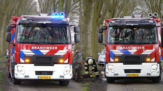 Brandweer rukt met spoed uit naar brand net als ze naar de wagen lopen na hulp aan dier in nood [upl. by Marigolda431]