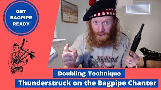 Learn Doubling Technique The FUN Way  Play Thunderstruck On The Bagpipe Chanter [upl. by Arissa193]