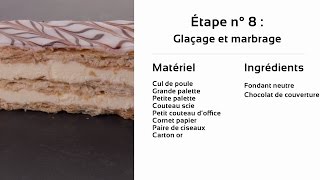 Glaçage Millefeuilles  CAP Pâtissier en candidat libre  glaçage er marbrage [upl. by Shalna]