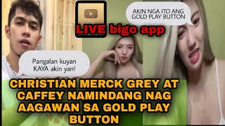 CHRISTIAN MERCK GREY AT CAFFEY NAMINDANG NAG AAGAWAN SA GOLD PLAY BUTTON CAFFEY NAGALIT SA LIVE [upl. by Eadahc]