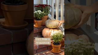 Giving our porch a FALL MAKEOVER 🍂🤎 falldecor porchmakeover [upl. by Yaakov441]