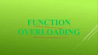 Lecture 46 Recursive Function And Function Overloading [upl. by Ogait]