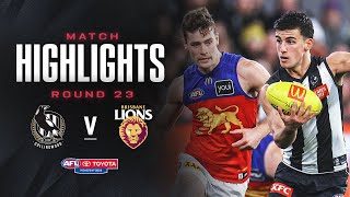 Collingwood v Brisbane Lions Highlights  Round 23 2024  AFL [upl. by Posner795]