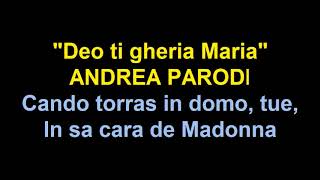 Andrea Parodi Deo ti gheria Maria versione karaoke strumentale Demo [upl. by Trude131]