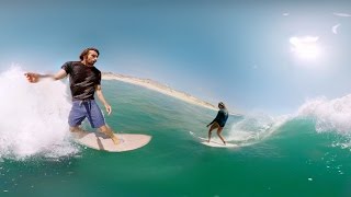 GoPro Surf VR Party wave with Dave Rastovich and Steph Gilmore [upl. by Aynotel736]