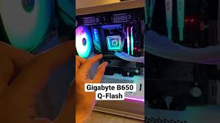 •How to Use USB Gigabyte QFlash Button on B650 Gaming AX• rename to GIGABYTEbin pcbuild pc am5 [upl. by Garett]