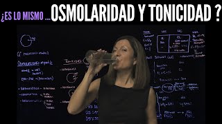 ¿Es lo mismo Osmolaridad y Tonicidad Aprendemos a diferenciarlo [upl. by Damiano]