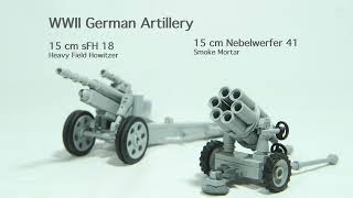 LEGO German Artillery  Nebelwerfer amp sFH 18 [upl. by Annasor]