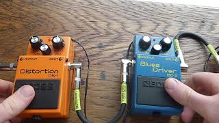 BOSS BD2 Blues Driver vs DS1 Distortion Pedal Fight [upl. by Gladwin]