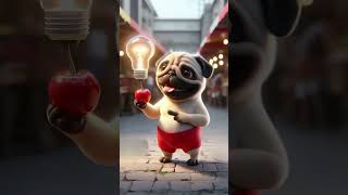 Cute Pug doesnt have money to buy cherries lets see his idea 🐶💡🍒 dog pug funny memes ytviral [upl. by Yraht]