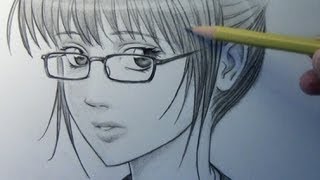 Drawing Time Lapse Woman with Glasses [upl. by Kirsti]