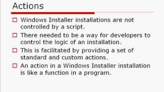 MSI  Actions and Sequences  InstallShield 2009 [upl. by Mendie]