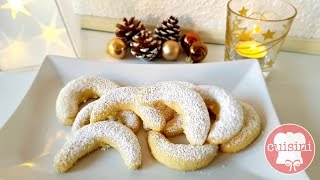 VANILLEKIPFERL Rezept  Plätzchen Weihnachtskekse Backen  einfach selber machen amp formen  CUISINI [upl. by Ecaj137]