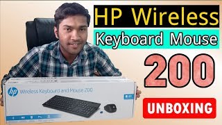 HP Wireless Keyboard and Mouse 200 Unboxing And Review [upl. by Cost212]