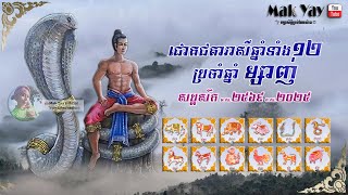 ទំនាយជោគជតារាសីឆ្នាំទាំង១២ ប្រចាំឆ្នាំម្សាញ់ គស២០២៥ ​​​ Horoscope for the 12 years of the year 2025 [upl. by Leval]