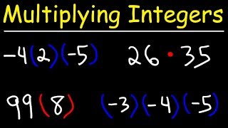 Multiplying Positive and Negative Numbers  Integer Multiplication [upl. by Sherill]