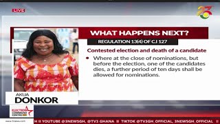 Death of Akua Donkor Electoral Commission to decide the next steps  Election 360 on TV3 [upl. by Notanhoj260]