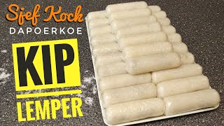 Lemper Maken  Lemper Recept  Kip Lemper  Indonesische Rijstrolletjes Met Kip  Indische Keuken [upl. by Drexler767]