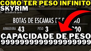 SKYRIM  COMO TER PESO INFINITO SEM MOD MUITO FACIL PS\XBOX\PC [upl. by Malvina]