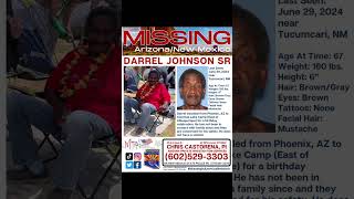 DARREL JOHNSON IS MISSING FROM TUCUMCARI NEW MEXICO HELP BRING HIM HOME SAFE [upl. by Yraillih]