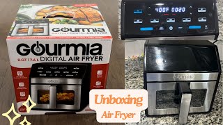 Gourmia 8QT Digital Air Fryer Unboxing [upl. by Ahsemed]