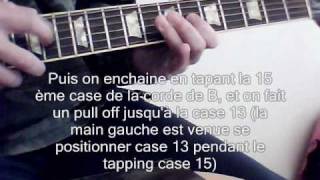 Fugue from Toccata JS Bach guitar cover leçon tapping version française [upl. by Einner12]