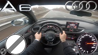 AUDI A6 Avant Competition 30 TDI Quattro 2017 POV TOP SPEED DRIVE on Autobahn MAX ACCELERATION [upl. by Lizzy]