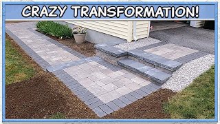 Laying a Paver Walkway amp Concrete Block Steps [upl. by Ogdon232]