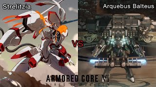 Strelitzia vs Arquebus Balteus Armored Core VI [upl. by Edecrem452]