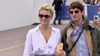 Virginie Efira et petit ami Niels Schneider a l Agora a Cannes [upl. by Selestina]