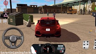 Honda Civic Type R FK8RED 🏁🏁🏁🏁 Driving School Sim Mobile Gameplay FHD [upl. by Aicilla620]