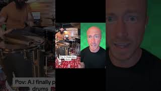 El Estepario Siberiano AI Finally Plays Drums shorts reaction [upl. by Kolivas842]