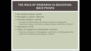 The Role of Research in Education [upl. by Eelynnhoj]