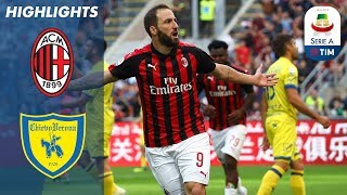 Milan 31 Chievo  Higuain Double Sees Rossoneri Past Chievo  Serie A [upl. by Amble]