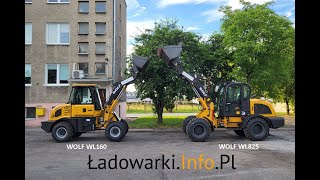 Ładowarki kołowe przegubowe WOLF  porównanie modeli WL160 i WL825  2023 [upl. by Onirefez]