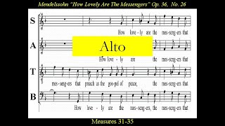 AltoMendelssohnHow Lovely Are The MessengersScore [upl. by Joane983]