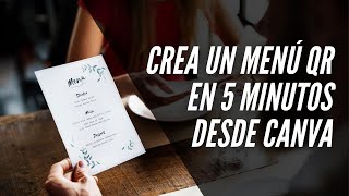 🔴 Cómo crear un MENÚ QR para restaurante GRATIS en 5 minutos  Desde Canva [upl. by Dnalerb]