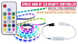 SP103E Mini RF LED Remote Controller for DC 5V12V WS2811 and WS2812B RGB Color LED Strip [upl. by Ylrbmik]