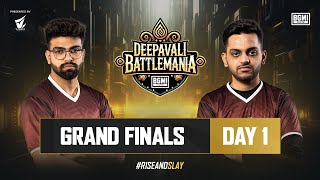 Deepavali BattleMania 2024  HINDI  Grand Finals D1  BGMI  Ft IQOO SouL Carnival 8Bit etc [upl. by Det268]